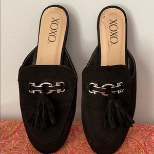 XOXO suede mules